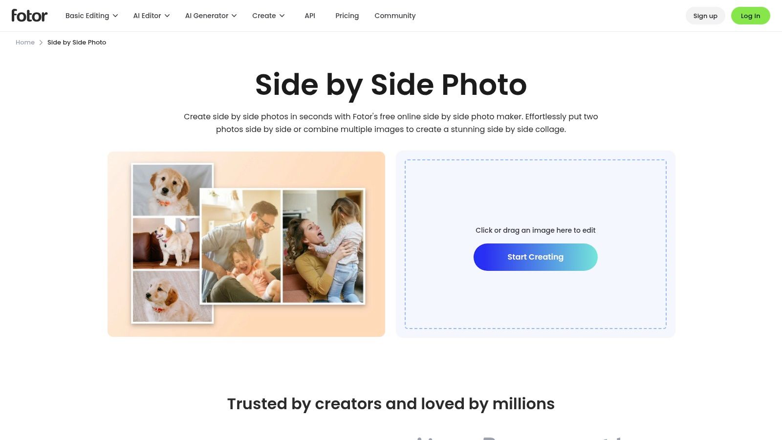 Fotor Side-by-Side Photo Maker